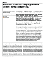 Structural variation in the pangenome of wild and domesticated barley