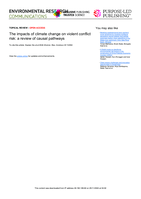 The impacts of climate change on violent conflict risk: a review of causal pathways