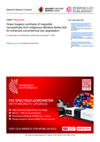 Green biogenic synthesis of magnetite nanoparticles from indigenous Banksia Ashbyi leaf for enhanced sonochemical dye degradation