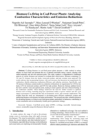 Biomass Co-firing in Coal Power Plants: Analyzing Combustion Characteristics and Emission Reductions