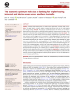 The economic optimum mob size at lambing for triplet-bearing Maternal and Merino ewes across southern Australia
