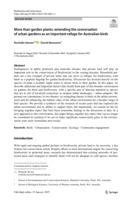 More than garden plants: extending the conversation of urban gardens as an important refuge for Australian birds