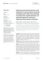 Exploring perceived barriers and attitudes in young adults towards antidepressant pharmacotherapy, including the implementation of pharmacogenetic testing to optimize prescription practices