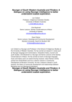 Nyungar of South Western Australia and Flinders: A dialogue on using Nyungar intelligence to better understand coastal exploration