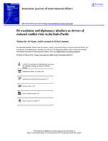 De-escalation and diplomacy: disasters as drivers of reduced conflict risks in the Indo-Pacific