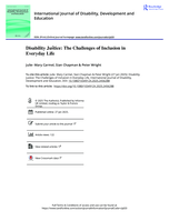 Disability Justice: The Challenges of Inclusion in Everyday Life