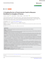 A Scoping Review of Instruments Used to Measure Resilience in Samples of Nurses