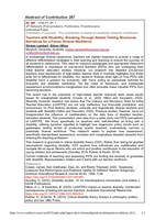 Contribution 287 Teachers with Disability: Breaking Through Ableist Testing Structures. Narratives for a Future Diverse Workforce