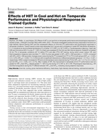 Effects of HIIT in Cool and Hot on Temperate Performance and Physiological Response in Trained Cyclists