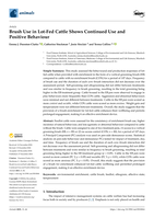 Brush Use in Lot-Fed Cattle Shows Continued Use and Positive Behaviour