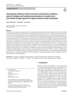 Assessing the influence of bias correction of boundary conditions, spectral nudging and model parameterisation on model errors and climate change signals for regional climate model simulations