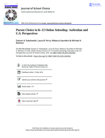Parent Choice in K–12 Online Schooling: Australian and U.S. Perspectives