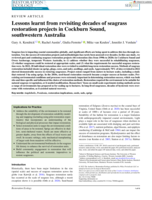 Lessons learnt from revisiting decades of seagrass restoration projects in Cockburn Sound, southwestern Australia