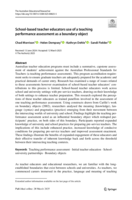 School‑based teacher educators use of a teaching performance assessment as a boundary object