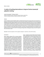 A variety of teaching interventions to improve bovine transrectal palpation training