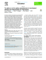 To splice or not to splice: pseudoexons in neurological disease and opportunities for intervention