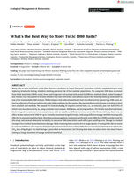 What’s the Best Way to Store Toxic 1080 Baits?