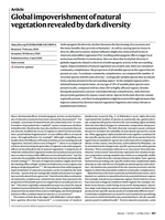 Global impoverishment of natural vegetation revealed by dark diversity