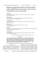 Reducing Embodied Carbon of Paving Blocks with Landfill Waste Incineration Ash: An Eco-Cement Life Cycle Assessment