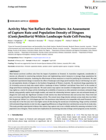 Activity May Not Reflect the Numbers: An Assessment of Capture Rate and Population Density of Dingoes (Canis familiaris) Within Landscape‐Scale Cell‐Fencing