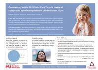 Commentary on the 2019 Safer Care Victoria review of chiropractic spinal manipulation of children under 12 years