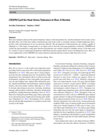 CRISPR/Cas9 for Heat Stress Tolerance in Rice: A Review