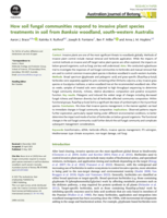How soil fungal communities respond to invasive plant species treatments in soil from Banksia woodland, south-western Australia