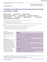 Longitudinal associations between self-reported exercise levels and cognition in ADAD