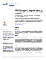 Demographic, temporal, and spatial analysis of human animal bite cases in Mymensingh District, Bangladesh