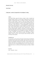 Murdoch University Taking time: An ethics of temporality for the discipline of writing