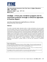 UniEdge: A first year transition program and its continued evolution through a reflective approach. A Practice Report