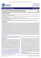 Genetic variability for yield and yield attributing traits in Advance wheat breeding lines evaluated under Temperate Ecology