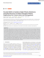 Decadal Shifts in Southern Right Whale (Eubalaena australis) Recovery in South Australian Waters: Implications for Conservation and Management