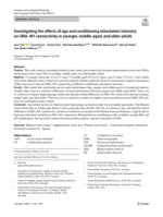 Investigating the effects of age and conditioning stimulation intensity on SMA-M1 connectivity in younger, middle-aged, and older adults