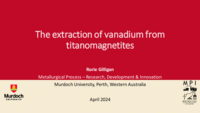 The extraction of vanadium from titanimagnetites