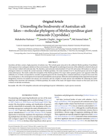 Unravelling the biodiversity of Australian salt lakes—molecular phylogeny of Mytilocypridinae giant ostracods (Cyprididae)