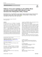 Influence of rice straw mulching on soil available silicate and maize growth in paddy fields affected by saline intrusion in the Mekong River Delta, Vietnam