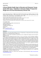 A Novel Mobile Health App to Educate and Empower Young Adults With Type 1 Diabetes to Exercise Safely: Prospective Single-Arm Pre-Post Noninferiority Clinical Trial
