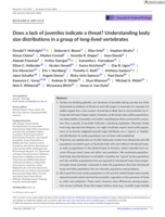 Does a lack of juveniles indicate a threat? Understanding body size distributions in a group of long-lived vertebrates
