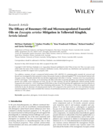The Efficacy of Rosemary Oil and Microencapsulated Essential Oils on Zeuxapta seriolae Mitigation in Yellowtail Kingfish, Seriola lalandi