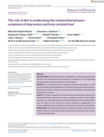 The role of diet in moderating the relationship between symptoms of depression and brain amyloid load