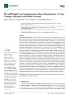 Herbal Weight Loss Supplements Induce Metabolomic In Vitro Changes Indicative of Oxidative Stress