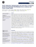 Species delineation, phylogeography and conservation of temperate perches (Actinopterygii: Percichthyidae) from an endemism and climate change hotspot