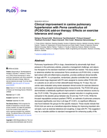 Clinical improvement in canine pulmonary hypertension with Perna canaliculus oil (PCSO-524) add-on therapy: Effects on exercise tolerance and cough