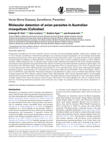Molecular detection of avian parasites in Australian mosquitoes (Culicidae)
