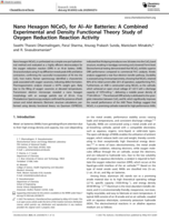 Nano Hexagon NiCeO2 for Al–Air Batteries: A Combined Experimental and Density Functional Theory Study of Oxygen Reduction Reaction Activity