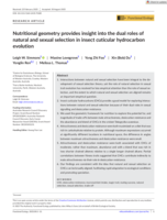 Nutritional geometry provides insight into the dual roles of natural and sexual selection in insect cuticular hydrocarbon evolution