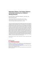 Motivation matters: The positive influence of parental involvement on children’s writing outcome