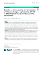 Selection of reference genes for normalization of mitochondrial gene expression by qRT-PCR in different potato tissues and during anther development