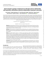 Dual β-lactam synergy in Enterococcus faecalis and its relationship with penicillin-ceftriaxone infective endocarditis treatment outcomes